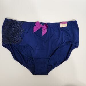 New! Lane Bryant CACIQUE Midi Brief Panties Black Lace Pink Bow Blue SZ 18/20